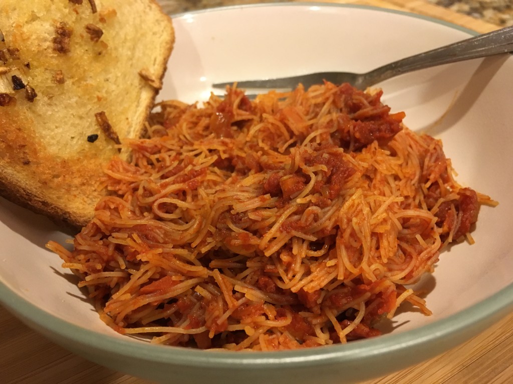 Homemade Gluten Free Spaghetti with Tomato Sauce